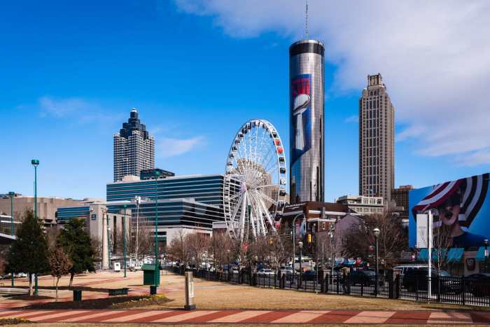 Atlanta peachtree square street times 1960 mitchell forsyth margaret georgia downtown 1961 south city york time st map sign forget